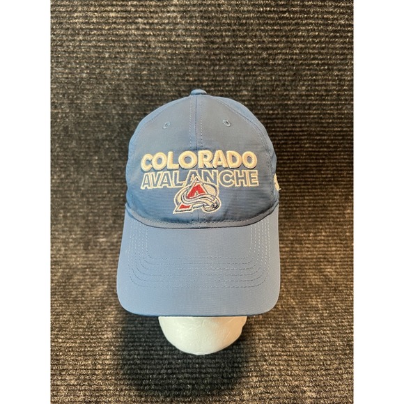 Colorado Avalanche Adidas Hat Dad Cap Adjustable Hook And Loop NHL Logo Blue - Picture 1 of 6
